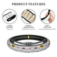thumbnail image 6 of Disketp Hello Elastic Microfiber Steering Wheel Cover for Truck,SUV,Cars,Universal 15 inch,Anti-Slip, 6 of 8