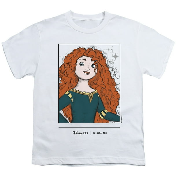 Brave - Camiseta 100th Anniversary Edition de Merida para Niños/Niñas (Blanco)