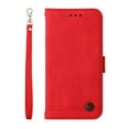 thumbnail image 2 of SaniMore Case for iPhone 14 6.1" 2022 with Wrist/Crossbody Strap,Retro PU Leather Anti-scratch Card Slots Cash Pocket Kickstand Shockproof Anti-drop Wallet Business Cover For iPhone 14, Red, 2 of 11
