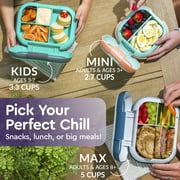 Bentgo Chill Kids Leak-Proof Lunch Box - 4-Compartment Bento Box with Built-In Ice Pack, 3.3 Cup Capacity, PFAS & BPA-Free, Microwave & Dishwasher Safe, Ideal Size for Ages 3 to 7 (Purple)