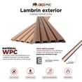 thumbnail image 3 of Lambrin Max Para Exterior Wpc GRIS LONDON / 4pz 280x21.9cm / 2.45m2, 3 of 4