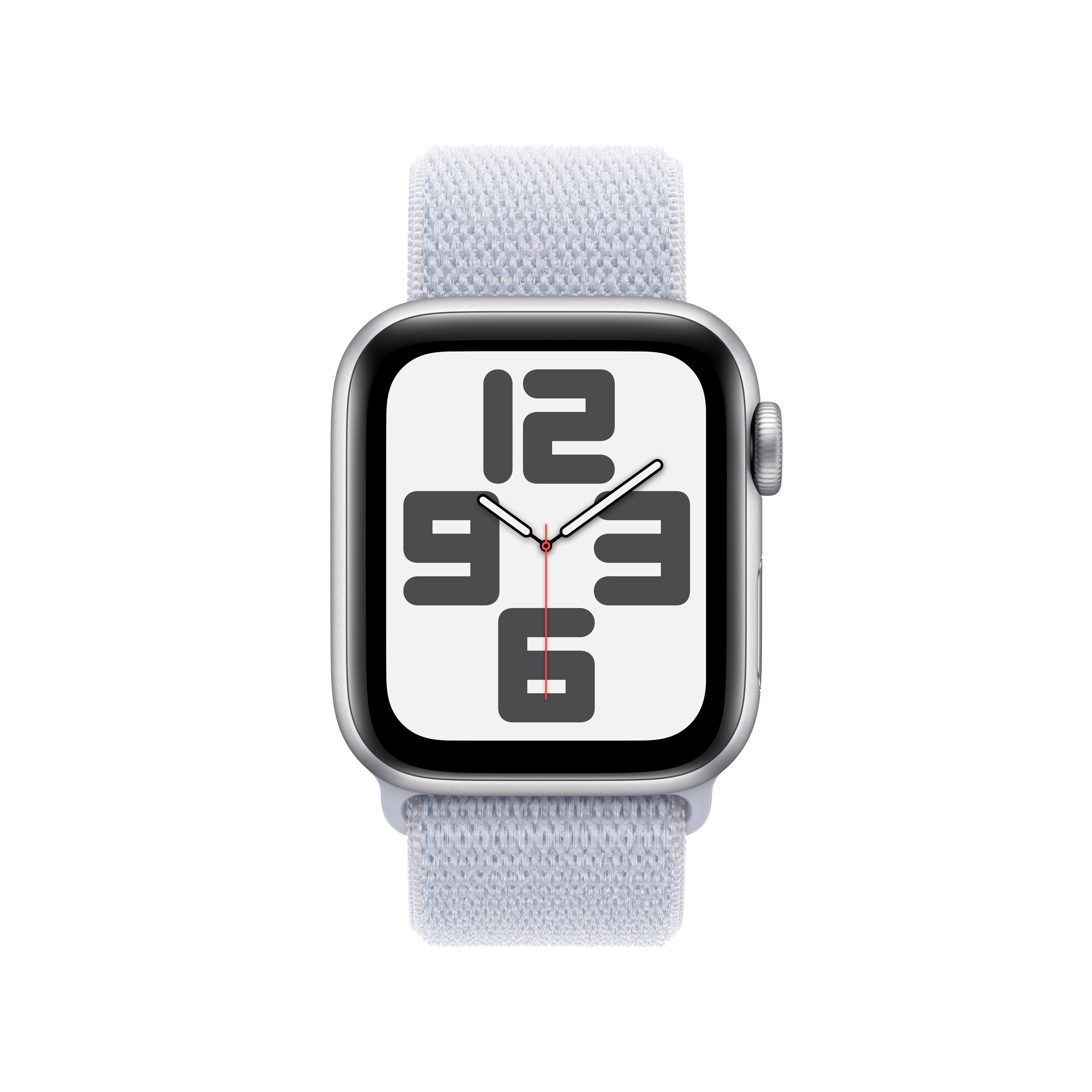 Open Box Apple Watch SE 2nd Generation 2024 (GPS) 40mm Silver Aluminum Blue Cloud Sports Loop