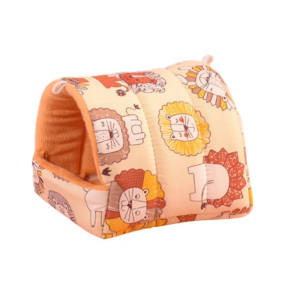 Visland Hamster Nest Printing Semi-closed Soft Big Space Comfortable Keep Warm Practical Elephant Pattern Hamster Bed for Winter