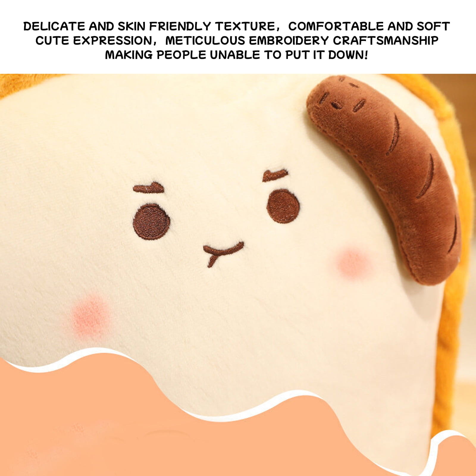 15.75Inch Large Peony Mochi Plushies Stuffed Animals, Kawaii Soft Plush Throw Pillow, Perfect Christmas New Year Birthday Valentines Easter Gifts, Easter Basket Stuffers