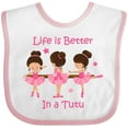 thumbnail image 3 of Inktastic Life's Better in a Tutu KS Girls Baby Bib, 3 of 4