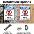 thumbnail image 3 of (2 Pack) Non-Potable Water OSHA Notice Sign 7 Inch X 10 Inch Indoor / Outdoor Rust-Free Aluminum Metal Signs for Workplace, Workshop, and Construction Site, Made in the USA, 3 of 8