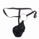 thumbnail image 2 of Tanga de malla con anilla para hombre, color negro, 2 of 2