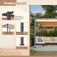 thumbnail image 5 of Outdoor Patio Pergola with Retractable Pergola Canopy, Aluminum  Backyard Shade Shelter for Porch, Outdoor Party, Garden, Grill Gazebo, 5 of 7