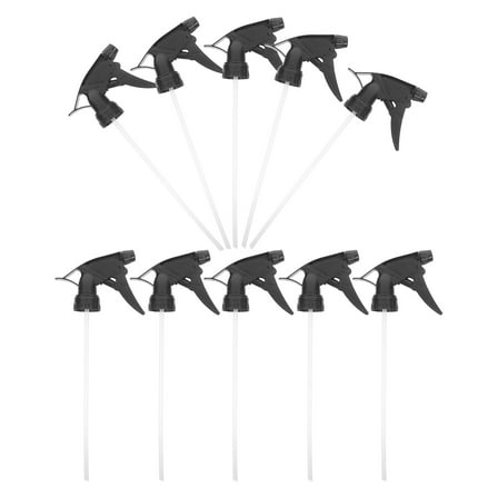 Toyvian 10Pcs Garden Nozzle Spray Black PP for Surface Cleaning and Watering Plants