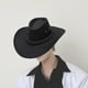 thumbnail image 3 of Sombrero de vaquero Fernando Ala grande para cosplay y sol Adultos Negro, 3 of 7