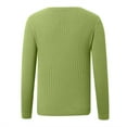 thumbnail image 4 of WTOBBY Women's Fashionable Long-Sleeved Slim-Fitting Knitted Sweater, Pullover Bottoming Shirt Top for Casual and Office Wear, Stylish and Comfortable,Green 2XL, 4 of 6