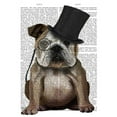 thumbnail image 2 of Fab Funky 15x18 Gold Ornate Wood Framed with Double Matting Museum Art Print Titled - English Bulldog, Formal Hound and Hat, 2 of 4