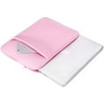 thumbnail image 5 of RAINYEAR 16 Inch Laptop Sleeve Protective Soft Case Padded Cover Carrying Bag with Front Pocket & Accessories Pouch, Specially Compatible with 2021 2022 16" MacBook Pro M1 for Model A2141 A2485(Pink), 5 of 7
