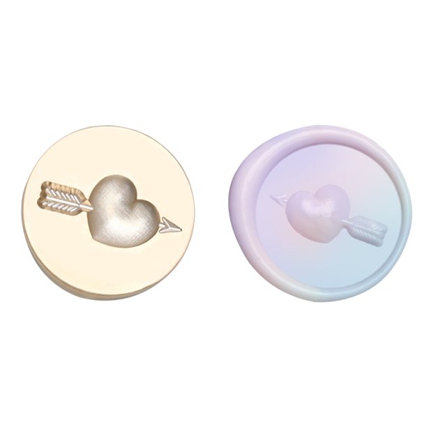 Cabeza De Sello Cabeza de cobre de 25 mm Cabeza de cera de esmalte vintage clásico para tarjeta de boda Flecha de Cupido Ehuebsd Libre de BPA