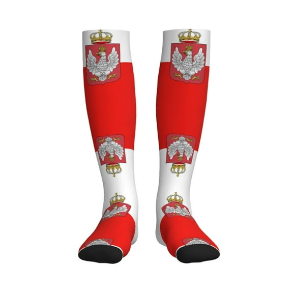 Poland Compression Socks for Women Men Circulation Graduated Supports Socks for Running Athletic Sports