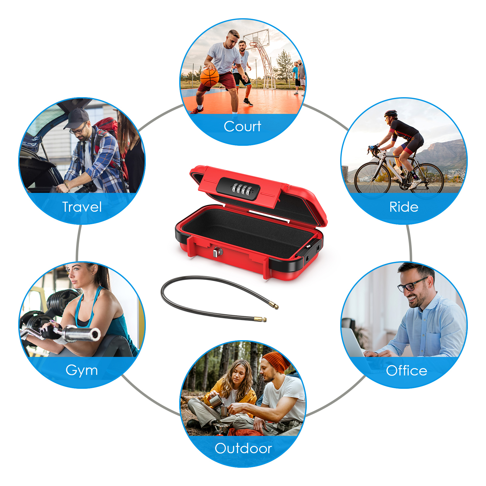 Amir Portable Security Safe Box with Combination Lock photo 3