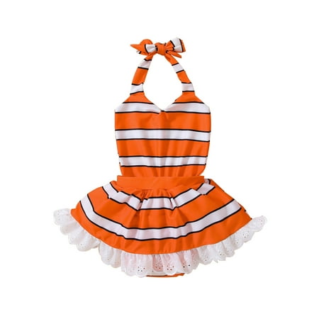 

Bagilaanoe Toddler Baby Girl Rompers Dress Striped Print Sleeveless Bodysuit 3M 6M 12M 24M 3T Kids Lace Patchwork Tutu Skirts