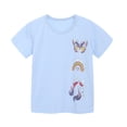 thumbnail image 2 of KYAIGUO Baby Toddler Girls Short-Sleeve T-Shirt Kids Summer 100% Organic Cotton Tees Shirt Top for 2-8 Years Old, 2 of 10