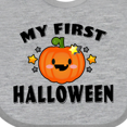 thumbnail image 4 of Inktastic My First Halloween with Pumpkin and Stars Boys or Girls Baby Bib, 4 of 4