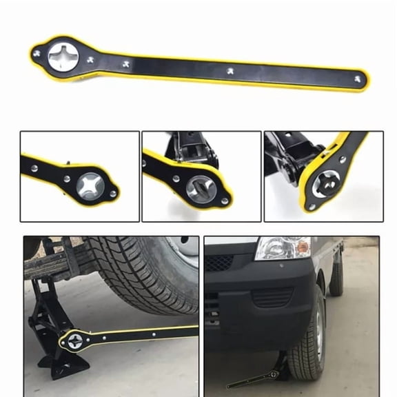 HaoXun Auto Power Saving Wrench with Ratchet Mechanism - Compact Scissor Tire Removal Tool for Car Mounted Trolley Emergency Roadside Vehicle Maintenance
