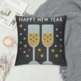 thumbnail image 2 of JEUXUS  Decorative Throw Pillow Covers Happy New Year with Champagne Confetti Christmas New Year Square Pillowcases Cases Decor Couch Sofa, 2 of 5