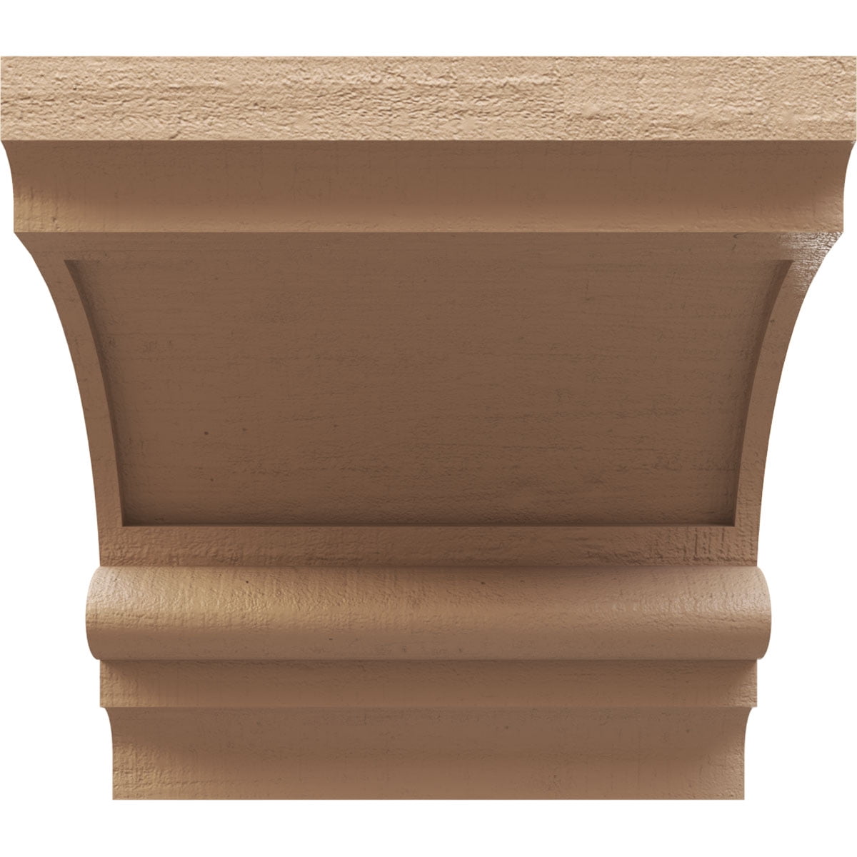 10"W x 10"D x 10"H Wide Diane Rough Cedar Woodgrain TimberThane Corbel, Primed Tan