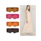 thumbnail image 4 of Cinturón elástico con botón de presión y adorno de lazo para mujer INSPIRE CHIC marrón talla única, 4 of 4