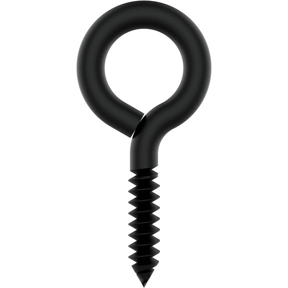 National Hardware N820-101 Screw Eyes, 3/16" × 3", Storm Shine Finish
