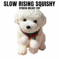 thumbnail image 2 of Slow Rising Squishy with Textured Puppy Design and Red and Green Scarf, White, for Relaxation, Simulated Dog Toy, 2 of 3