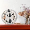 thumbnail image 2 of Yayeee 10" Wall Clock Battery Operated Quartz Round Silent Non-Ticking Home Decor, Cute Cartoon Cats, 2 of 6