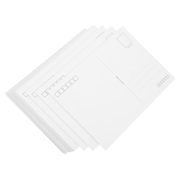 HONMEET 20Pcs Minimalist Design White Rectangular Postcards for Mailing Art Cards 5.62X3.85In