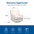 thumbnail image 4 of Baby Relax Rylan 4-in-1 Swivel Glider Rocker Recliner Chair, White, 4 of 12