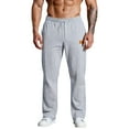 thumbnail image 2 of Men's Tall Sweatpants Long Cotton Yoga Pants Athletic Lounge Casual Pants for Men with Pockets Light Gray L, 2 of 5