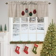thumbnail image 4 of Valances for Windows Christmas Ball Rod Pocket Cafe Window Treatments Valance Curtains for Kitchen Bathroom Laundry Basement Windows 42"x12", 4 of 7