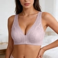 thumbnail image 2 of Afdoent Bras for Women Front Closure Lace Bralette Wireless Push Up Bra with Cups for Support and Comfort, 2 of 9