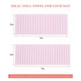 thumbnail image 6 of Pink White Stripe Yoga Towel for Hot Yoga Non Slip, Modern Minimalist Geometric Striped Yoga Mat Towel Absorbent Yoga Sweat Towels Microfiber Hot Yoga Blanket for Bikram Pilates 26"x74", 6 of 7