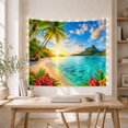 thumbnail image 5 of Floral Garden Tropical with Beach Foreground Clusters Bright, Mystical Fantasy for Space Lovers, Galaxy Room Decor, Mother'S Day Gift, Tapestry Wall Hanging for Bedroom and Dorm, 5 of 7