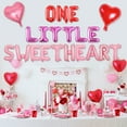 thumbnail image 3 of One Little Sweetheart Valentine’s Day Theme Party Decorations, Foil Balloon Set for Valentine’s First Birthday Party Supplies, Sweet Heart Balloon Kits for Valentines One-Year Anniversary, 3 of 7