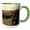 Green/White, variant on 3drose, Early 1900s under a Big Blue Texas Sky Sepia, 11oz Two-tone Black Mug