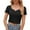 Black, variant on Tittly T Shirts for Women Tshirts Shirts Womens Short Sleeve Summer Tops Sweetheart Neckline Crop Top Basic Slim Fit Shirt Casual T Shirt 2025 Fashion Going Out Tops Summer Tops Black L
