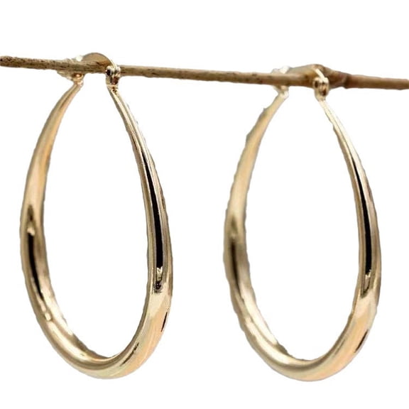 Stylish Silver & Gold Plated Teardrop Hoop Earrings for Women – Lightweight High Polished Earrings, Elegant Jewelry Gift for Every Occasion
