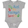 thumbnail image 3 of Inktastic My Aunt in Michigan Loves Me Boys or Girls Baby Bodysuit, 3 of 5