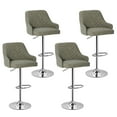 thumbnail image 6 of Vecelo Adjustable Counter Height Swivel Barstools, Back and Armrest, Dark Gray (Set of 4), 6 of 11