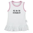 thumbnail image 1 of Pee On The Patriarchy Funny Dresses For Baby, Newborn Babies Skirts, Infant Princess Dress, 0-24M Kids Graphic Clothes (White Sleeveless Dresses, 12-18 Months), 1 of 4