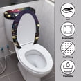 thumbnail image 3 of HELLHERO Dogs Pattern Fits All Toilet Shapes Elastic Fabric Toilet Lid Dust Cover Set Soft Toilet Seat Cover & Non-Slip for Gift, 3 of 7