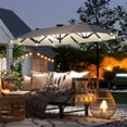 thumbnail image 2 of Outsunny Parasol de Patio Double Face de 10 Pi, Parasol d'Extérieur, Beige, 2 of 10
