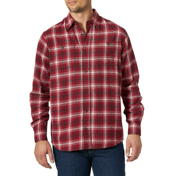 Wrangler - Wrangler Men's Wicking Long Sleeve Plaid Flannel Shirt ...