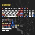 thumbnail image 2 of Womier Comics Graffiti 5 lados sublimación de tinte PBT Keycap 141 teclas teclado perfil Cherry para interruptores MX teclado para juegos, 2 of 5