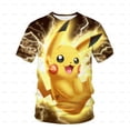 thumbnail image 1 of Verano 2022, ropa de moda de Pokémon para niños, camisetas de Pikachu de manga corta para niños, sudaderas para niños, ropa informal, camisetas geniales para niños 90 Gao Jinjia LED, 1 of 2