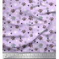thumbnail image 1 of Soimoi Purple Rayon Fabric Paw Dog Print Fabric by the Yard 56 Inch Wide, 1 of 3